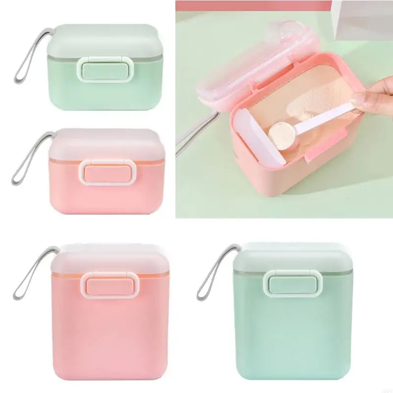 16FE Baby Formula Dispenser with 400ml/800ml Milk Powder Storage Box Infant Essential Cereal Toddle Snacks Container