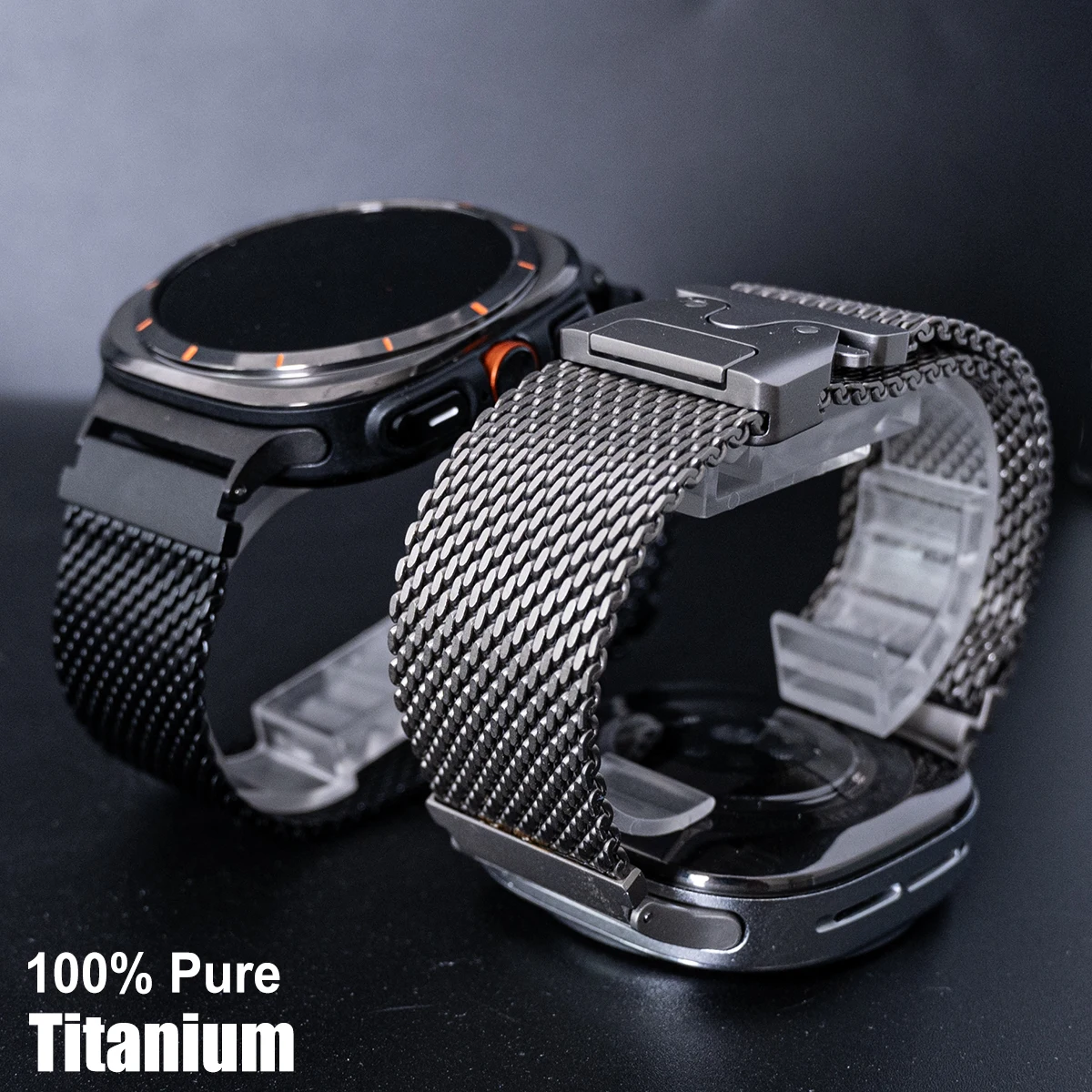 VWAR Natural Titanium Milanese Loop Band for Samsung Galaxy Watch