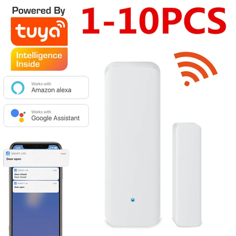 Smart WiFi Door Sensor Door Open / Closed Detectors WiFi App Notification Alert alarm support Alexa Google Home