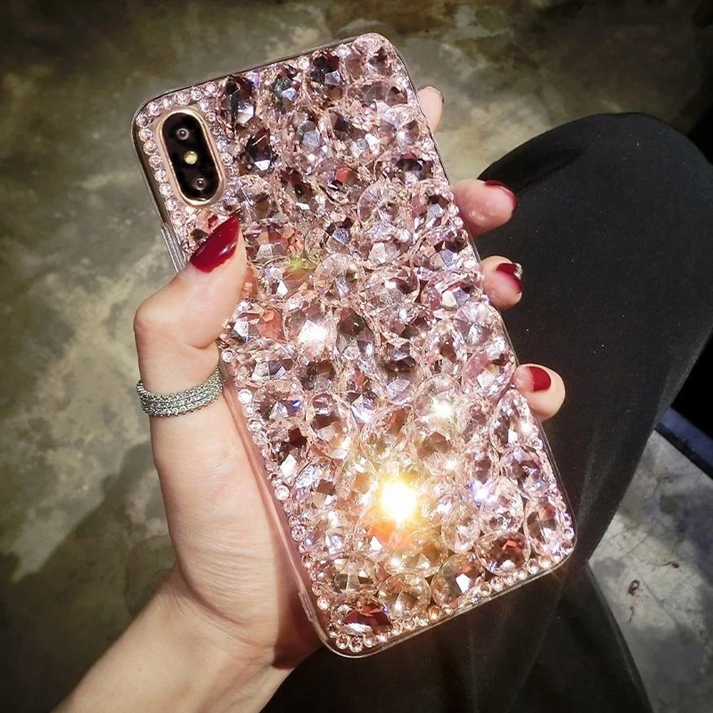 Luxury Bling Diamond Rhinestone Case for Xiaomi Redmi Note 12 Pro Note 11 Pro Plus Note 10 Pro for Redmi Note 11 4G 12 10 9 8 7