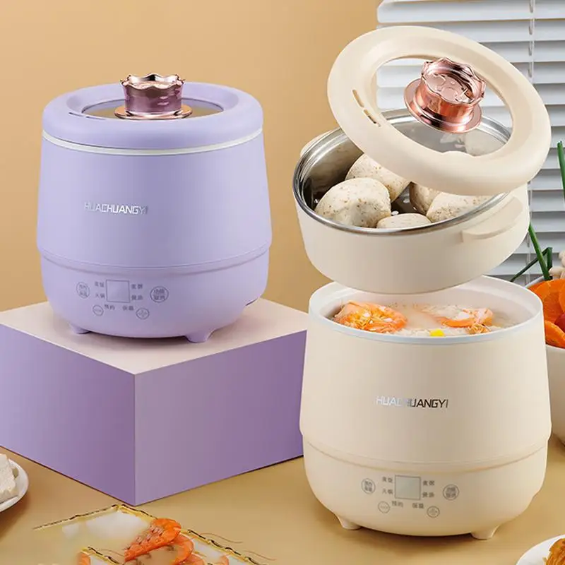 Mini Rice Cooker 1.8L Steamer Tiny Non-Stick Single Serve Rice Maker Keep Warm And Smart Control Portable Mini Rice Cooker