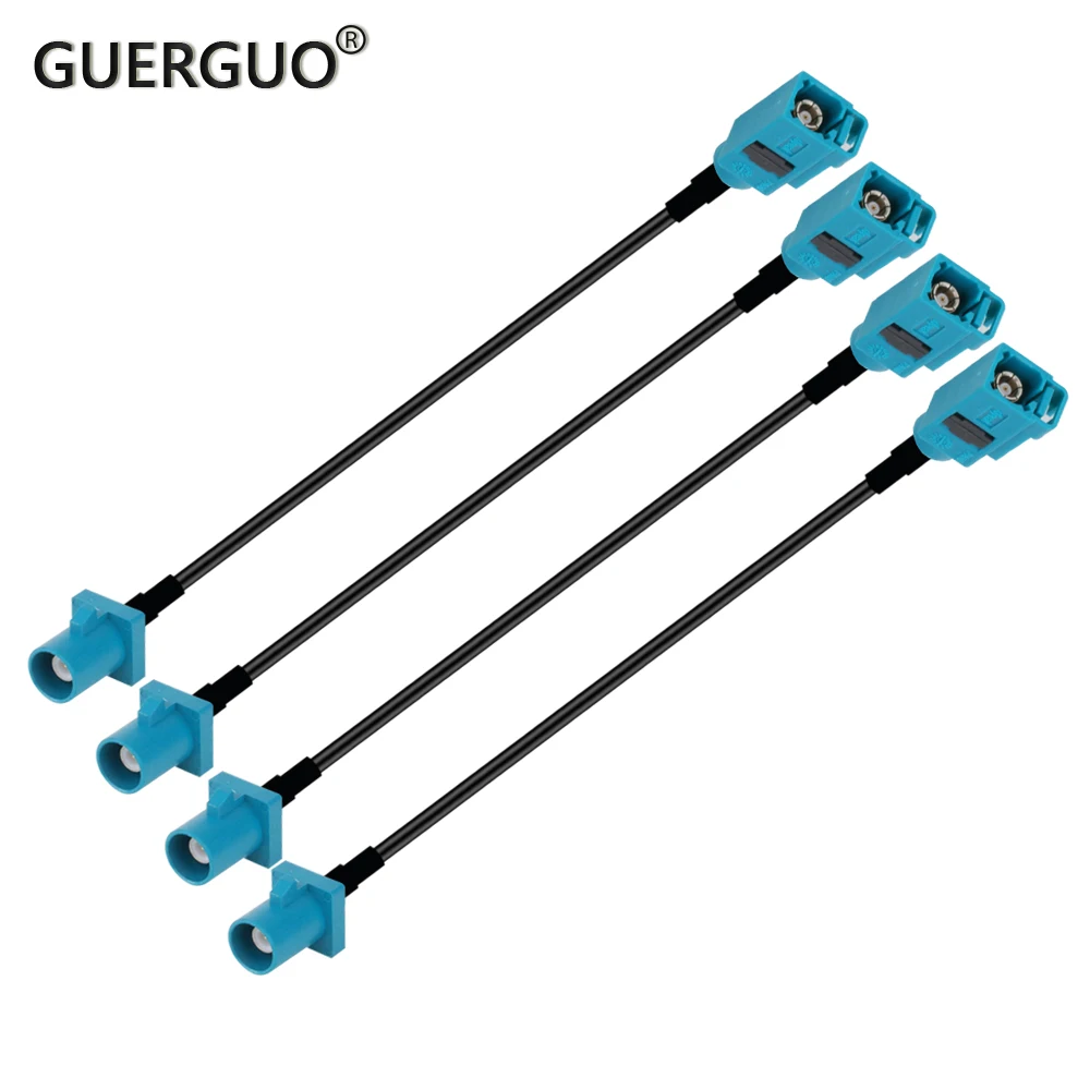 

1PC Fakra Z Male to Fakra Z Female 90 Degree Jack Car Navigation GPS Antenna Adapter Extension Cable RG174 RF Coaxial Pigtail