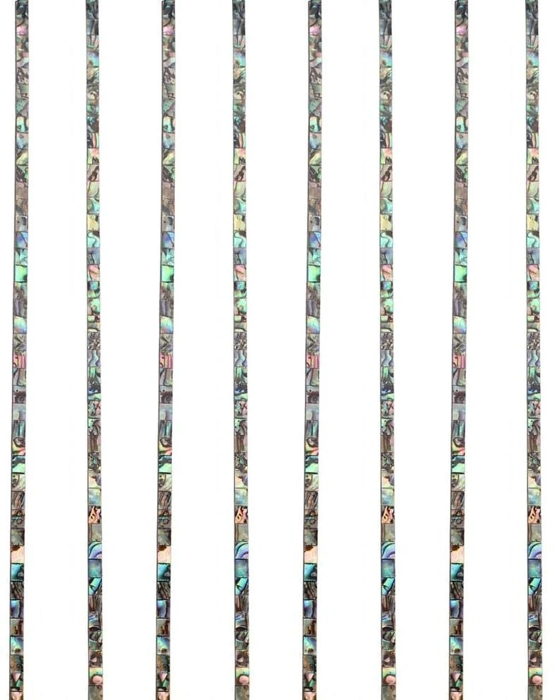 Abalone Guitar Inlay 8-Piece Abalone Shell Inlay Binding Strips For Guitar - 400x1.5mm (16x1/16"), Luthier Grade 2A Quality Guitar Inlay Materials - Foto 6