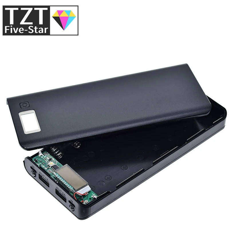5V Dual Usb 8*18650 Power Bank Battery Box Caricabatterie Per Cellulare Custodia A Conchiglia Fai Da Te Per Smart Phone Mp3 Ricarica Elettronica Mobil