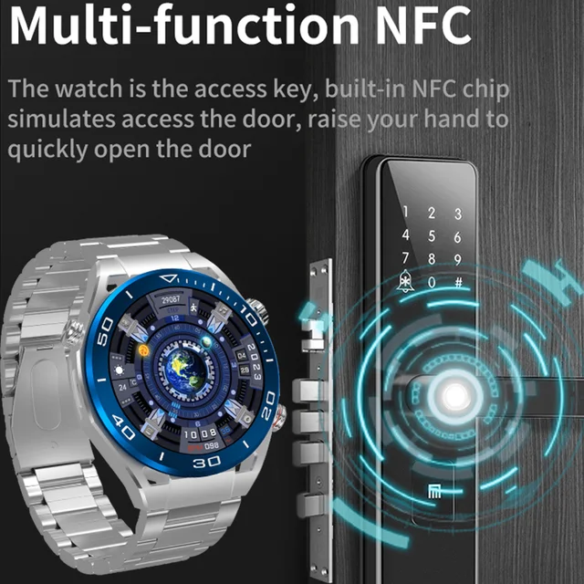 2023 New Fashion Recommend NFC ECG PPG BTCall Compass Local music player Smartwatch