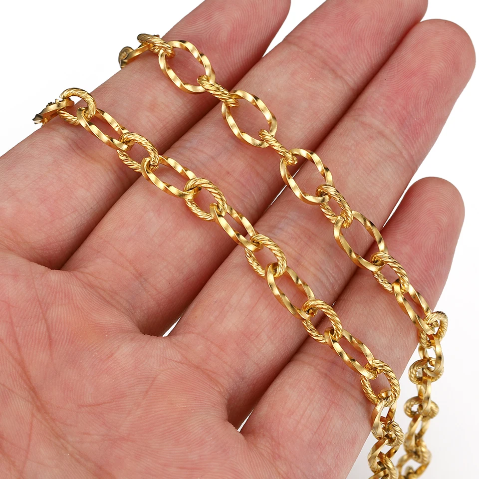 1M In Acciaio Inossidabile Cavo Catene Collana Corda Catena D'oro Catene D'argento Per Fai Da Te Braccialetto Fatto A Mano Collana Gioielli Accessori - Foto 9