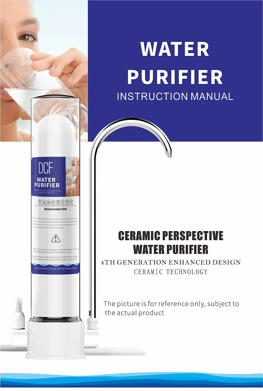Description Picture 2 of itemWater Purifier System Transparent Whole House Water Filter System Ceramic Filter Tap Water Kitchen Remove 99.99% Contaminants
