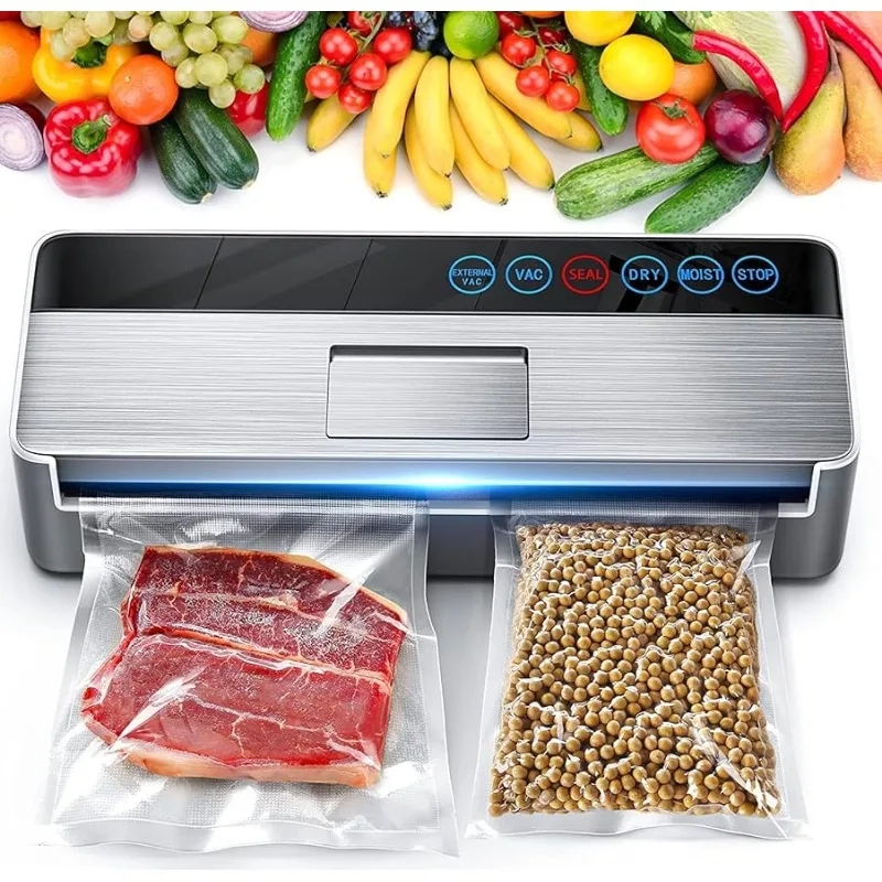 

Vacuum Sealer Machine, Full Automatic Food Sealer, vacuum sealers bags, Air Sealing System Dry, Lab Tested, LED Indicator Lights