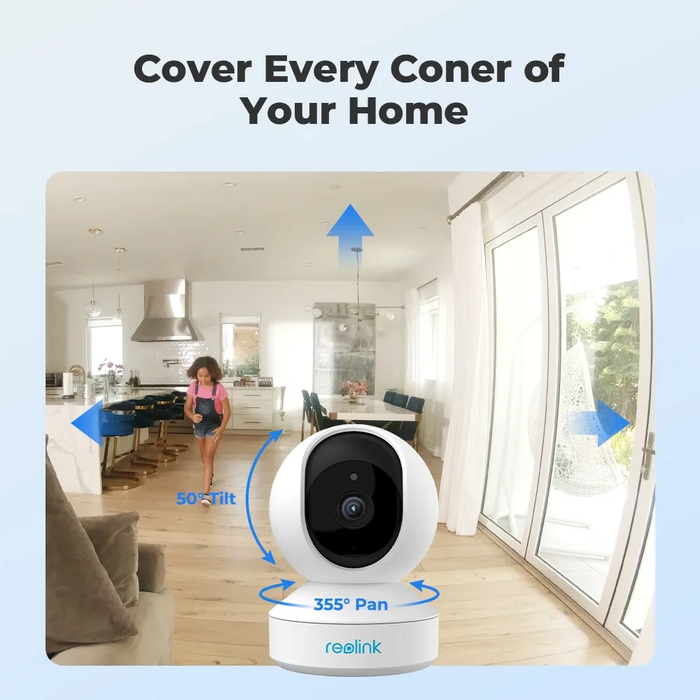 Reolink E Series 3MP WiFi Camera 4MP Baby Monitor 5MP Pan-Tilt IP Cam Smart  AI Detection 4K 8MP Home Video Surveillance Cameras - AliExpress