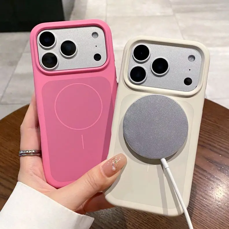 Premium Liquid Silicone Magnetic Wireless Charging Case - Skin-Feel Cover