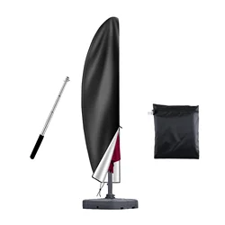 Durable 420D Oxford Cloth Patio Umbrella Cover for Offset Cantilever and Hanging Banana Style Parasols