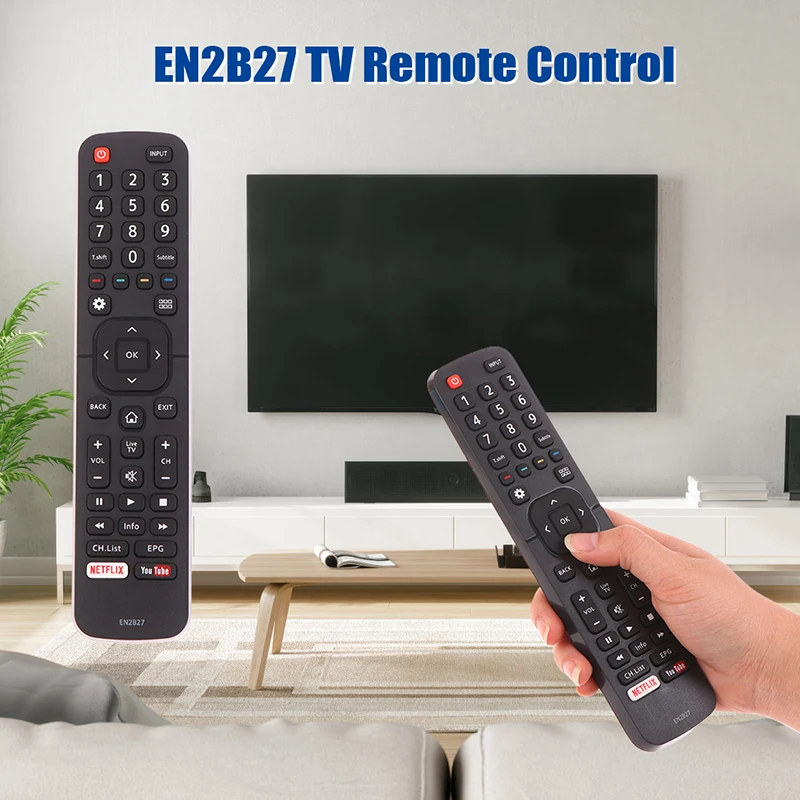 

Сменный пульт дистанционного управления EN2B27 для телевизора Hisense LCD светодиодный Smart TV с кнопками Netflix You Tube, 1 шт.