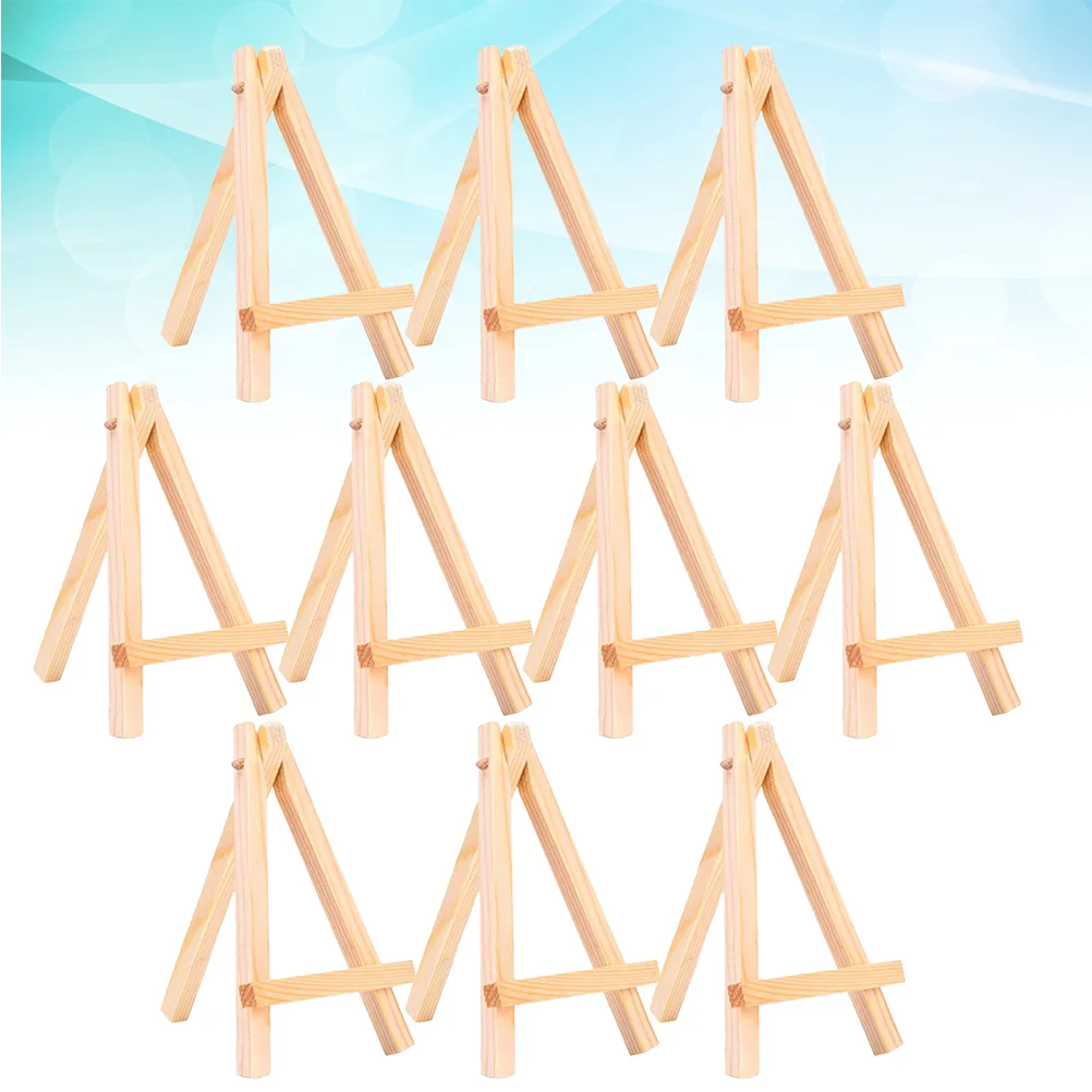 Wooden Triangle Easel Convenient Desktop Display Rack Mini Easel Painting Holder Home Studio Tabletop Tripod Stand Set
