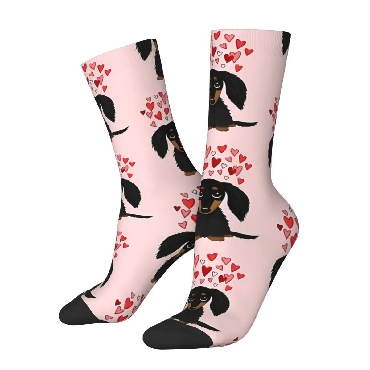 

Valentine Dachshund Dog Socks Male Mens Women Spring Stockings Hip Hop