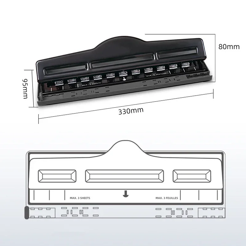 Fromthenon Mushroom Disc Hole Punch 2/4/11 Holes Puncher for A4 B5 A5 Discbound Letter Junior Notebook Planner Stationery - 6