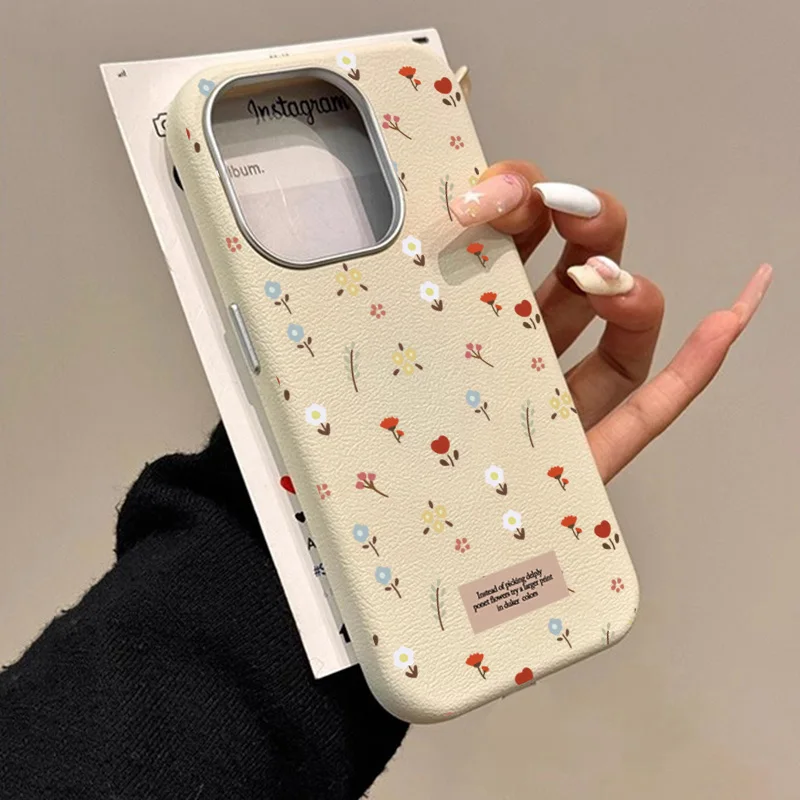 Retro Fashion Floral Leather Phone Case Cover