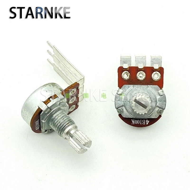 WTH148 16 Type B100K Long Bend Feet Power Amplifier Audio High And Low Volume Potentiometer 3-Pin Single 2PCS