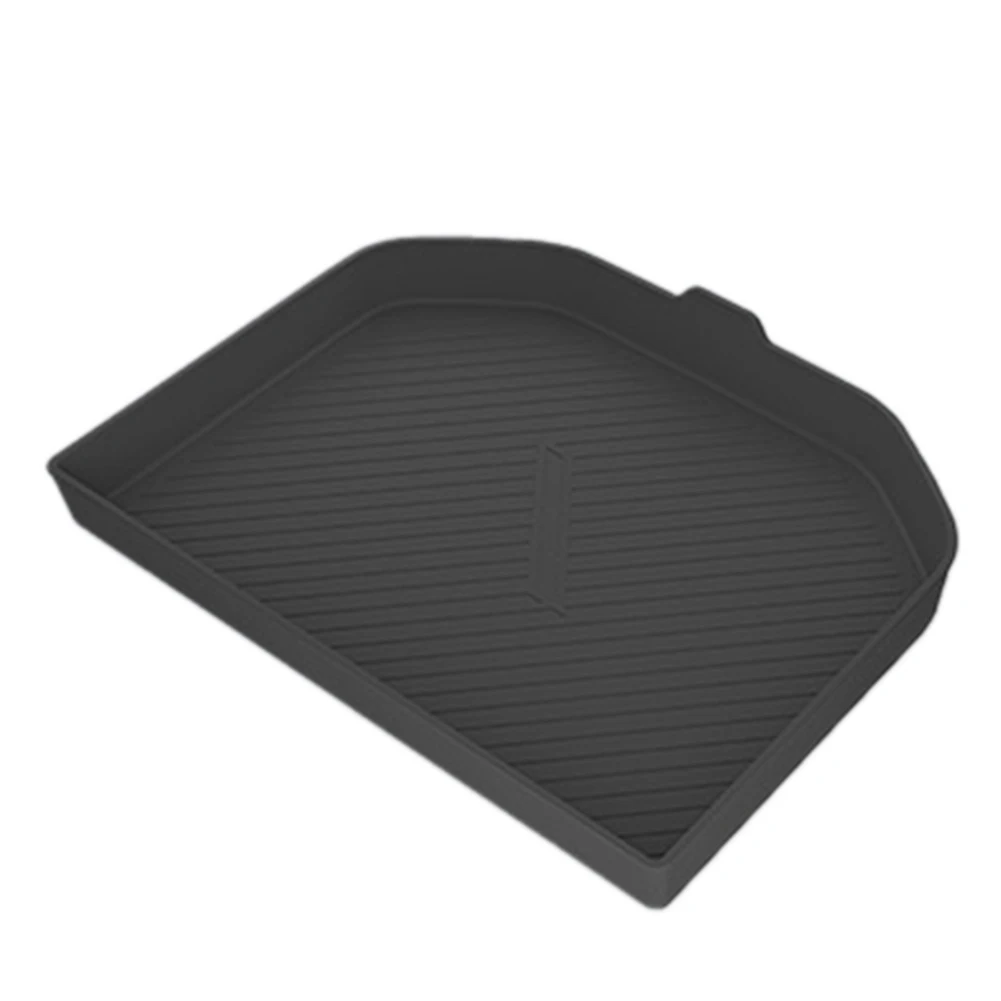 

Underlay Back Row Seats Silicone Lower Tray Armrest Box Storage Tank Pad for Tesla New Model S X 2023 White
