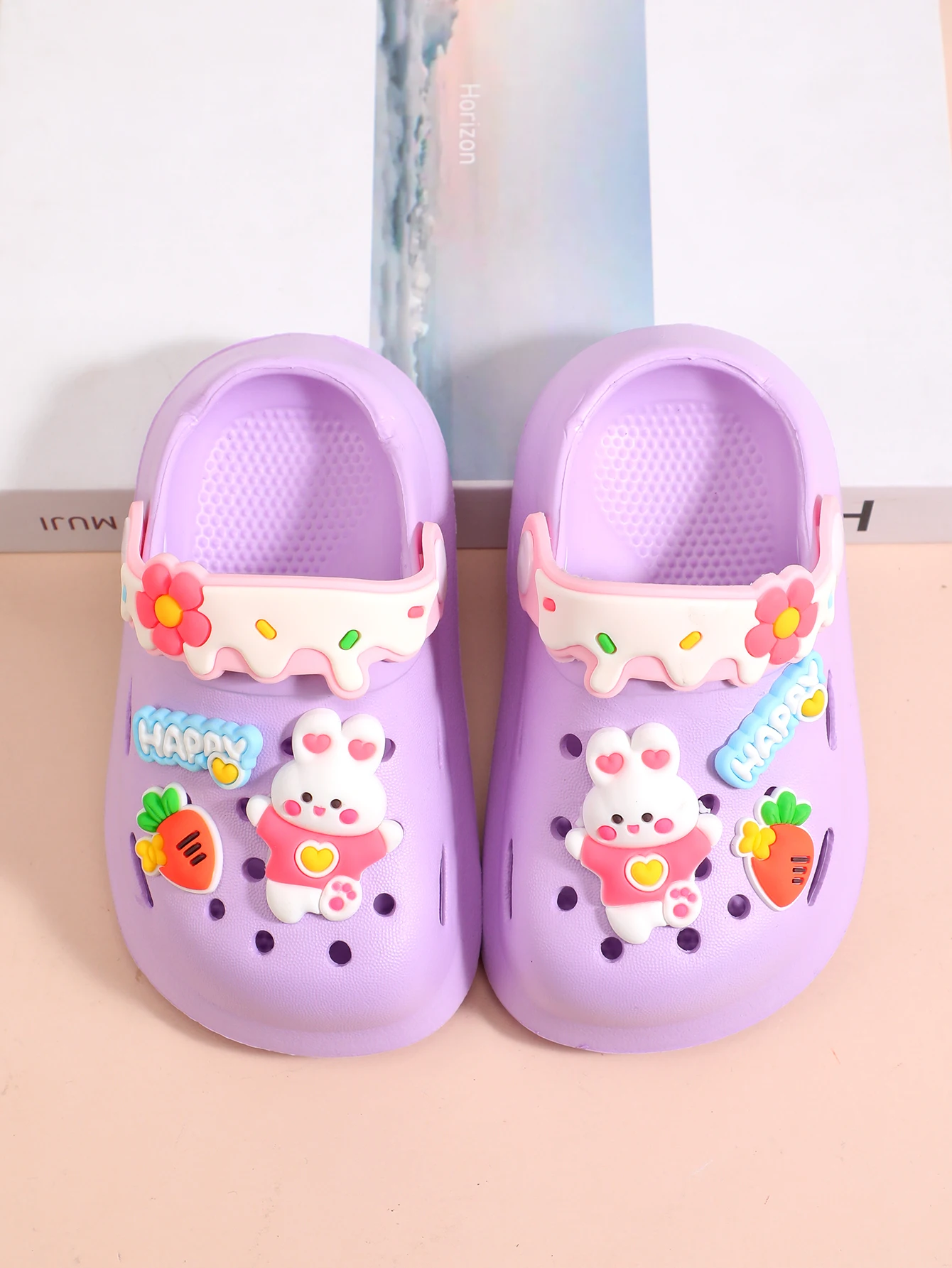 Children's slippers fashion cute flower girl sandals breathable non-slip indoor and outdoor garden beach slippers outdoor sports
