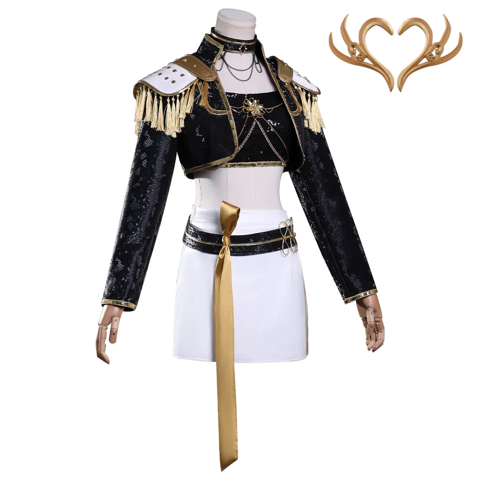 Disfraz Cosplay Kpop Hunters Para Niña - Conjunto 3 Piezas (Top Y Pantalón), Ideal Para Halloween, Fiestas, Carnaval