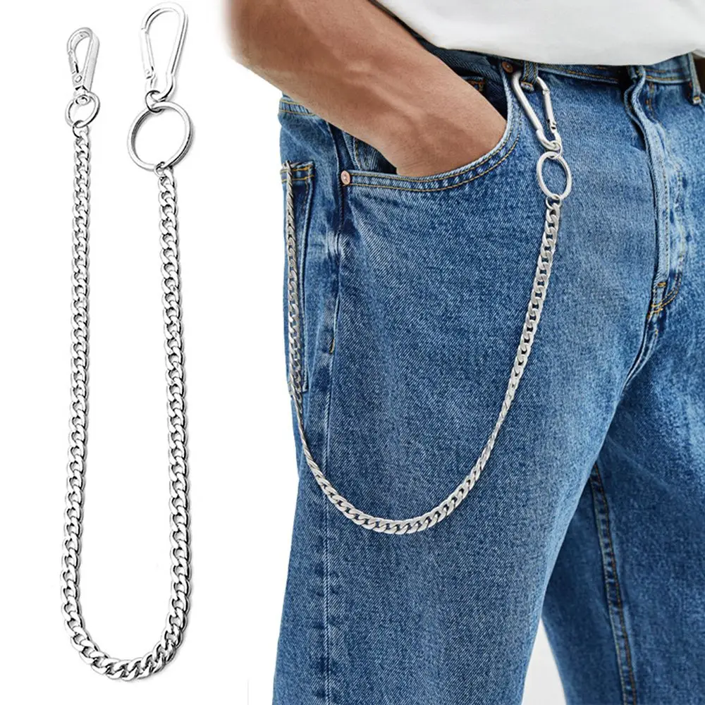 

HipHop Hipster Street Long Chains Stainless Steel Big Ring Trousers Chains Key Chains Belt Chain Wallet Chain