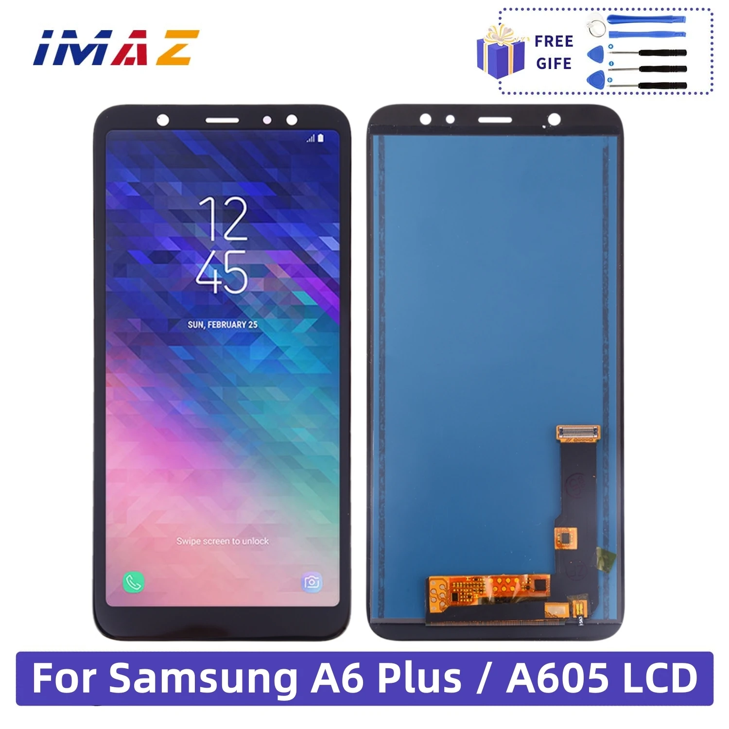 ЖК-дисплей с сенсорным экраном и дигитайзером в сборе для Samsung Galaxy A6 Plus 2018 A605, ЖК-экран для Samsung A6 + A605F