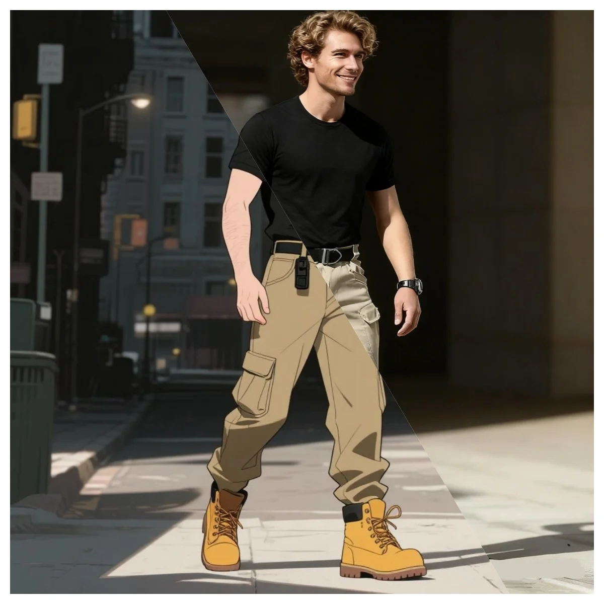 Pantalon cargo tactique 2025 classique homme - Randonnée pêche trekking militaire multi-poches jogger