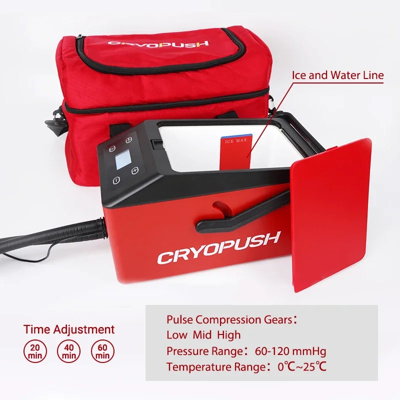 CRYOPUSH 무릎 냉동 회복, 얼음 냉각 압축 요법, 물리 치료 시스템 기계