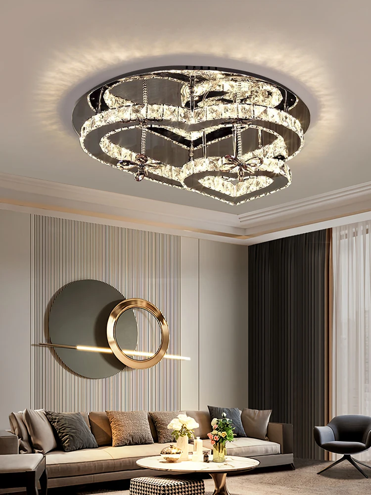 Lampadari per soggiorno moderno LED a forma di cuore in cristallo camera da  letto lampada a sospensione sala da pranzo plafoniera nuova lampada da  soffitto