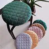Solid Color Plush Round Chair Cover Home Dormitories Anti-skid Stool Mat All-season Universal Thicken Comfortable Stool Cushion 4