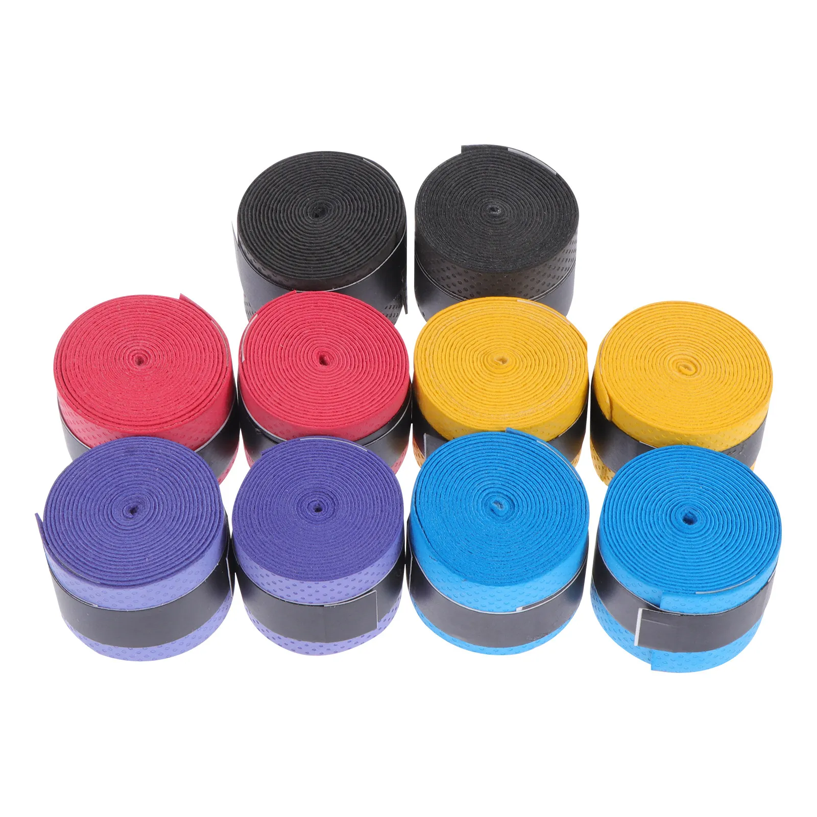 10Pcs 안티 통기성 PU 라켓 그립 테니스 배드민턴 낚시대 라켓 액세서리 용 땀 흡수 벨트