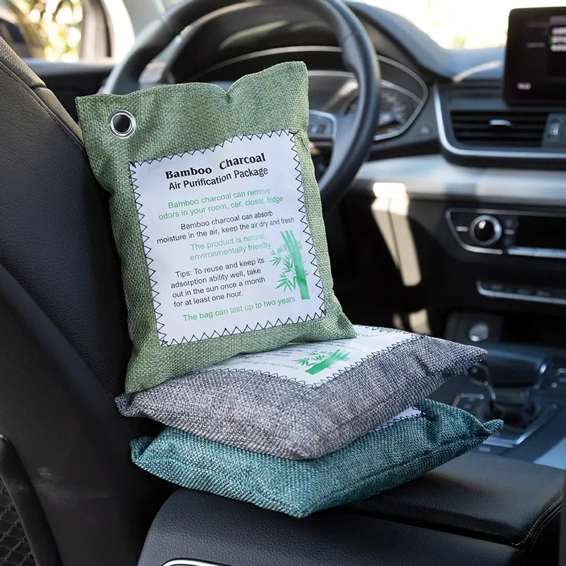1PC Bamboo Charcoal Air Purifying Bag 200g Natural Air Freshener Bags Natural Bamboo Charcoal Purification Bag bamboo charcoal air purifier activated charcoal odor absorber bamboo charcoal odor absorber
