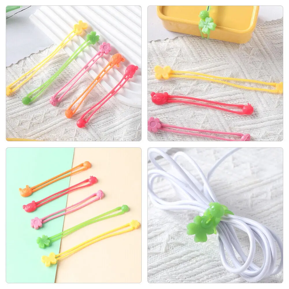Bento Box Fixing Bands 10pcs Silicone Rubber Strap