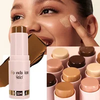 Facial Stick Foundation Full Coverage Dark Skin Foundation Makeup Lasting Oil-control Concealer Base Cream Matte Natural Primer 1