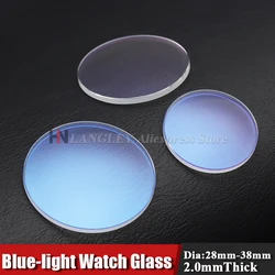 Durable Double Dome Mineral Watch Glass with Blue Clear Coating (2.0mm Thick, 28mm - 38.5mm Diameter) - Thick 2.0mm (Diameter 36.5mm)