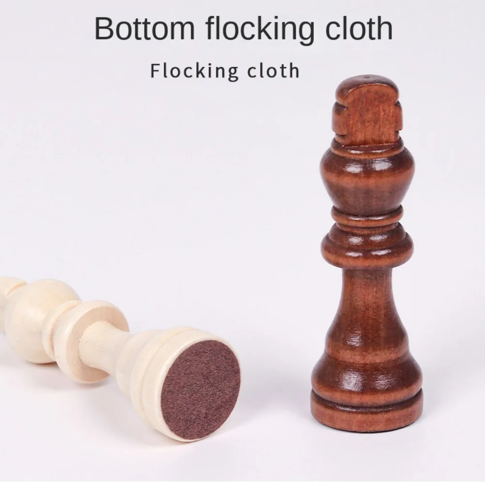 Wooden Chess Chess Pieces 32 Pieses Wooden Chess Sports Wood Chessmen King Height No Board