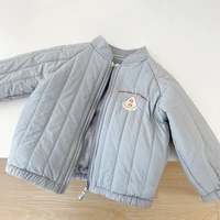 Vestes de printemps et d'automne pour bébés garçons et filles, manteaux en coton polaire brodé à manches longues pour enfants, vêtements d'extérieur pour enfants 6