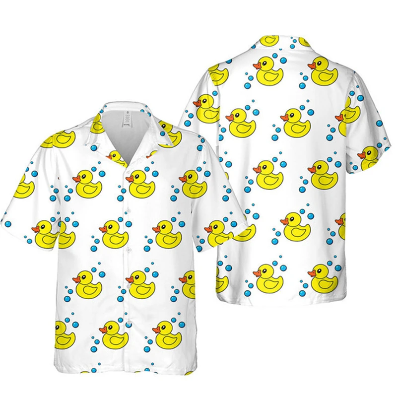 thumbnail image 1 of Camisa de pato con estampado 3D de pájaro, camisas para hombres y mujeres, blusas vocacionales para hombres, camisas con solapa, camisas para adolescentes, blusas para hombres, camisas de diseño, 1 of 5