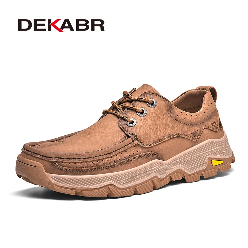 DEKABR Hot Sale Brand New Men Oxford Genuine Leather High Quality Outdoot Men Casual Shoes Classic Comfortable Fashion Men Shoes