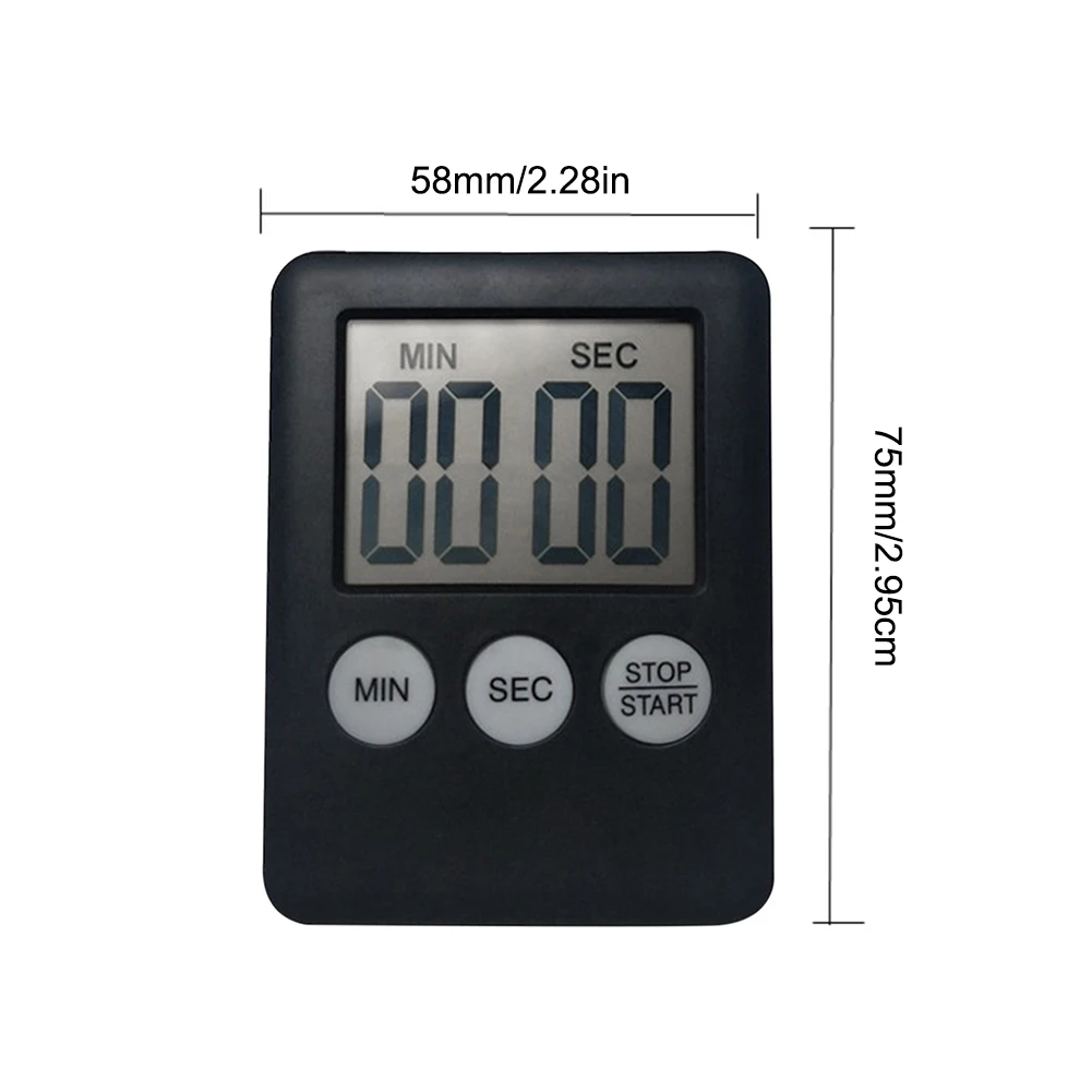 Digital Electronic Kitchen Timer Multi-Function Electronic Timer Stopwatch Magnetic for Sports Exercise Baking Cooking