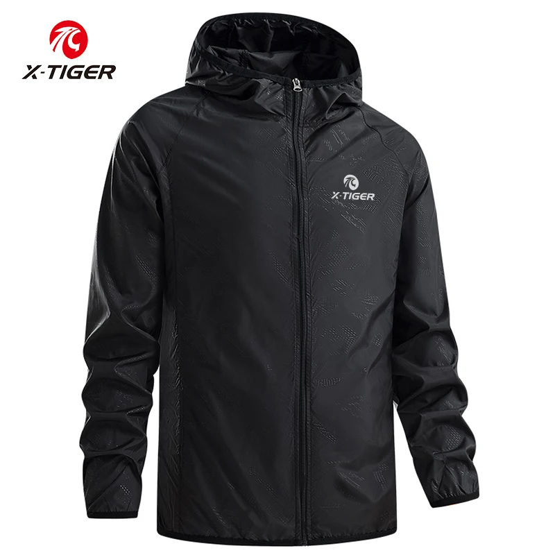 X-TIGER Windproof Reflective Cycling Jersey – Ultralight MTB Bicycle Windcoat Sun Protection Jacket for Hiking & Cycling 1