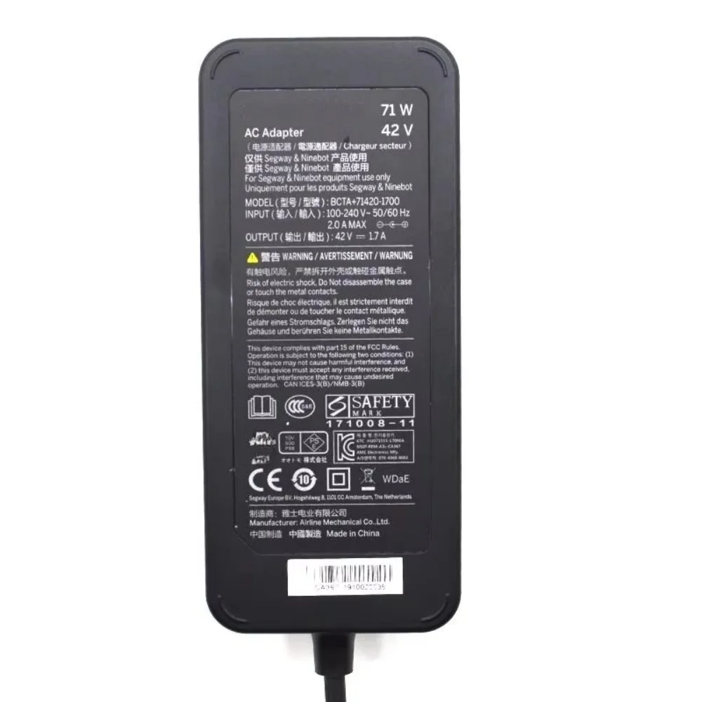 Enhanced Charger Adapter for NINEBOT Electric Kickscooter