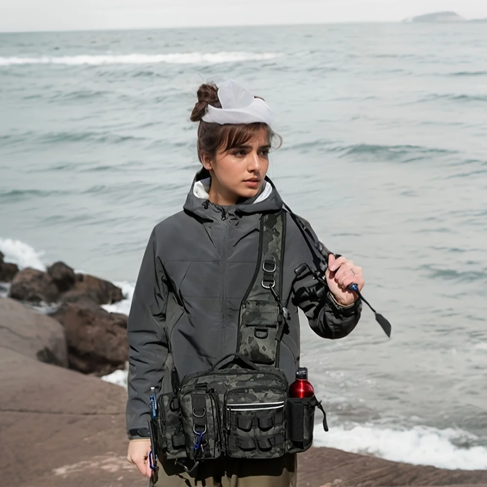 JSFUN Army Inspired Two-Color Fishing Tackle Waist bag 6