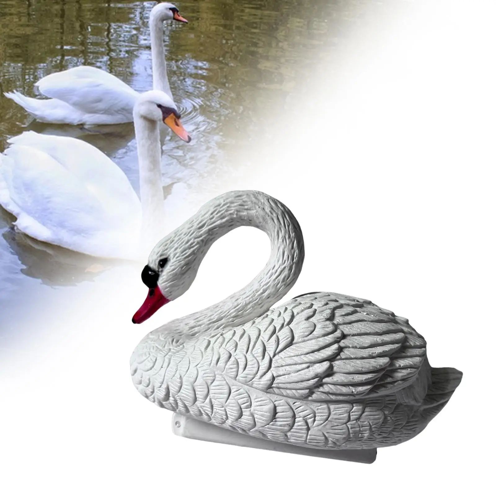 

Garden Pond Float Swan Decor, Swan Figurine Float, Realistic for Courtyard