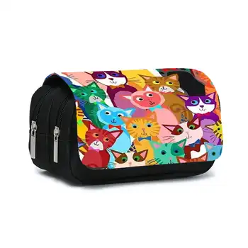 Astuccio per penne con gatto dei cartoni animati per ragazzi e ragazze, miglior regalo, astuccio per matite per cartoni animati 3D, astuccio per matite per bambini 1