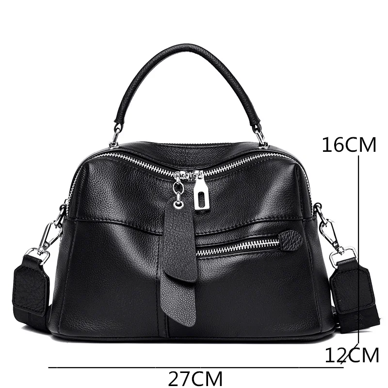 High Quality Cowhide Shoulder for Women messengers Ladies Soft Genuine Leather Handbag Purse Female Casual Crossbody_voghion.com