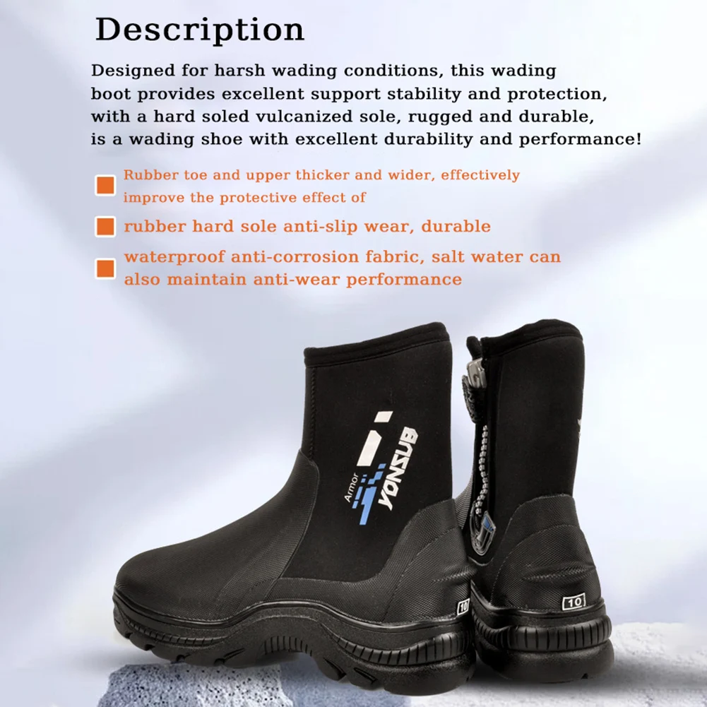 Diving Boots Neoprene Dive Boots Fishing Kitesurf Equipment With Anti-Slip Rubber Sole For Surf Scuba Diving Swimming 1 Pair