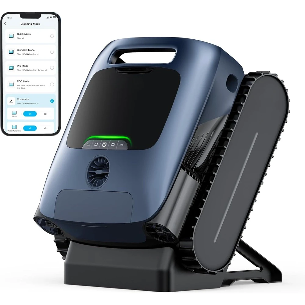 

Беспроводной робот-очиститель для бассейна, очищает поверхность, пол, стены и водопроводные линии, интеллектуальная оптимизация пути, парковку поверхности