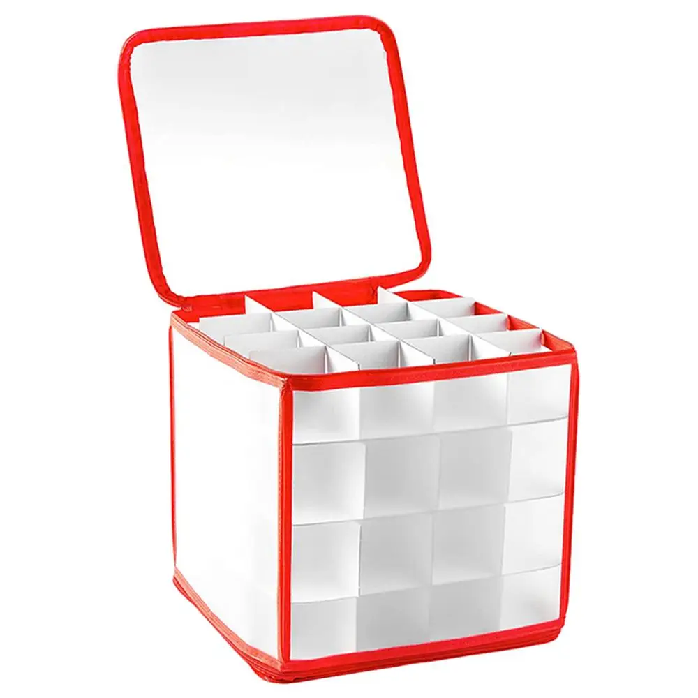 Description Picture 2 of item64 Grid Ornament Storage Organizer Jewelry Bead Storage Container Craft Organizer Thick Detachable Christmas Accessories Holder
