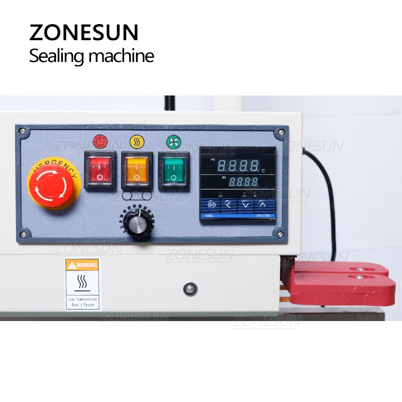 Zonesun Automatische Doorlopende Verticale Type Sluitmachine Grote Plastic Pe Film Zak Sealer Voor Hondenvoer Pop